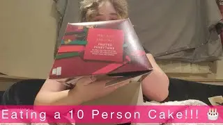 EATING A 10 PERSON CAKE!! 🎂 (3000 Calories)