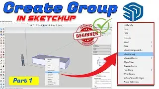 Groups in SketchUp | Sketchup groups | sketchup groups and components