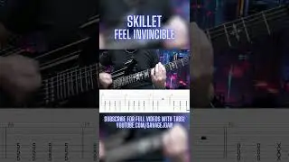 Skillet - Feel Invincible (Guitar Cover + TABS) #shorts