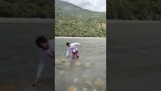 Enjoyed in river after rafting in kullu. 