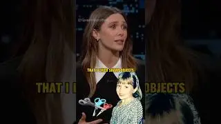 Elizabeth Olsen Admits She Loved Playing with Sharp Objects as a Kid 😮 #ElizabethOlsen #shorts