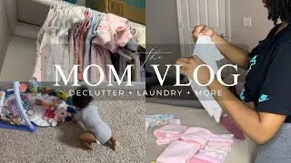 MOM VLOG | DAYS IN MY LIFE AS A MOM | BABY LAUNDRY + CLOSET DECLUTTER + LUNCH + PLAYTIME + MORE
