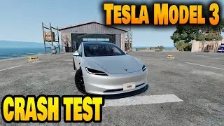 CRASH TEST Tesla Model 3 - BeamNG.drive