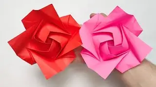 Paper ROSE tutorial 🌹 How to make origami roses
