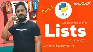 [Python in Telugu]: Python Lists and methods (with examples) in Telugu