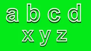 small later green screen | abcd | a to z green screen