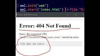 SOLVED]  eel python  Error 404 Not Found]