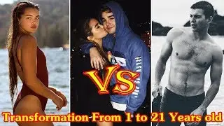 Jack Griffo and Paris Berelc transformation from 1 to 21 years old