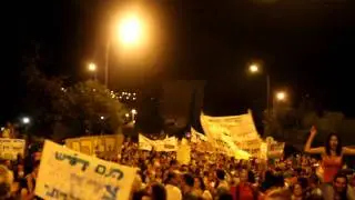 3.9.2011 קרית שמונה בהפגנה 10000 אנשים ברחוב !!!