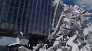 Building destruction in Blender fracture modifier build v3 [Shin Godzilla]