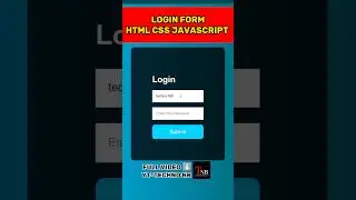Create Simple Login Page With Html Css#html#css#coding#shorts #code#short
