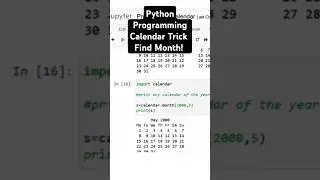Find Any Month in 1 Line of Python Programming! 