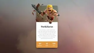 Clash of Clans Card Design using HTML and SCSS