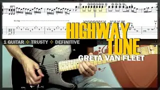 Highway Tune | Guitar Cover Tab | Guitar Solo Lesson | Backing Track with Vocals 🎸 GRETA VAN FLEET