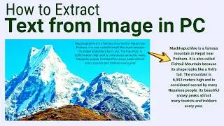 How to Extract Text from Image in Computer