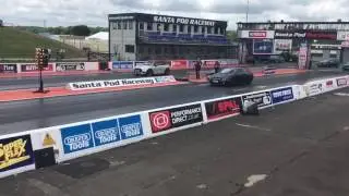 Mercedes CLS500 vs Mini Cooper S JCW at Santapod Raceway drag race