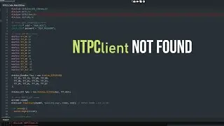 NTPClient Library not found Error , NTPClient No Such file or directory