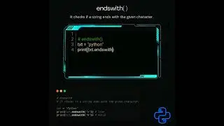 endswith( ) | python tutorial #shorts #python #pythonprogramming