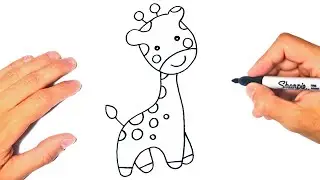 How to draw a Giraffe Step by Step | Giraffe Drawing Lesson