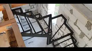 Смотрим качество лестницы на металлическом каркасе под отделку деревом