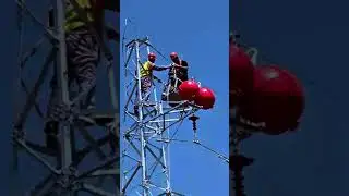 Why Aerial Marker Balls are Used in Transmission Lines?#powerlines #transmissionlines #aviation