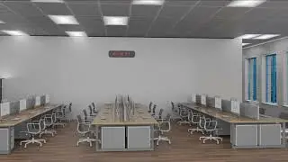 Office created in Blender