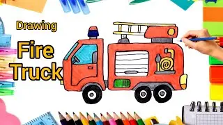 Drawing a Fire Truck - Step-by-Step Fire Truck Drawing