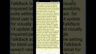 Google TalkBack 14.2 describe images for blind automatic only icon unlabeled images reading setting