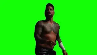 Jey Uso running away from The Wyatt 6 Green Screen