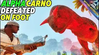 Epic Battle: Alpha Carno Defeated On Foot at a huge cost, Ark Survival Ascended