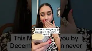 This MUST find you by December 11 (then never again)