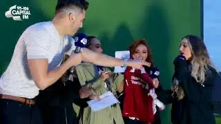 Perrie Edwards gets surprised with a Liverpool FC T-shirt!