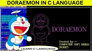 DORAEMON DRAWING IN C++ PROGRAMMING | COMPUTER SOFT SKILLS | C GRAPHICS | LEARN C LANGUAGE