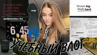 УЧЕБНЫЙ ВЛОГ🎧: будни студентки, дни с 6 утра и много учёбы