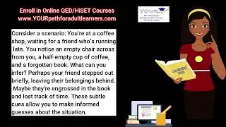GED/HISET RLA: PASS YOUR TEST (Lesson: Making Inferences) 📚📖🎓 #ged #hiset #reading #gedrla