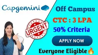 Capgemini Off Campus Drive | Capgemini Fresher Recruitment for 2019, 2020 & 2021 