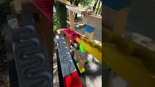 8. Small billiard balls outdoors Wooden marble run wave ASMR#marblerunhealing