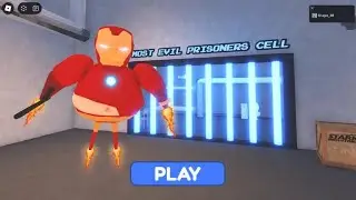 🦾 IRON MAN PRISON RUN! #roblox #scaryobby