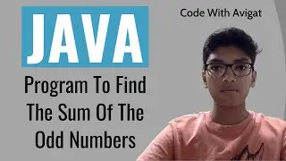 Program To Find The Sum Of The Odd Numbers | Java Tutorial