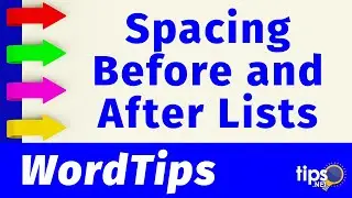 Spacing Before and After Lists