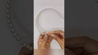 DIY Pearl Hairband Tutorial ✨#diy #pearl #diyheadband #anjalimehta