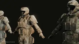 My take on Halo Reach Marine armor (Blender 3D Art)
