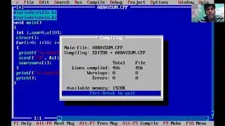 C Program to find sum of number from 1 to 10 using array