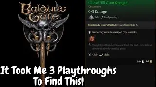 BG3: How To Get The Club Of Hill Giant Strength!