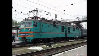 Слідуємо пасажирським поїздом від ст. Харків-Пас до ст. Кременчуг на ВЛ82м-057