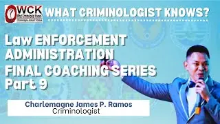 LAW ENFORCEMENT ADMINISTRATION PLANNING AND OPERATION WITH CRIME MAPPING FINAL COACHING PART 2