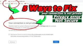 How to fix Your connection to is not private or Privacy error ? Google Chrome & Other Browsers