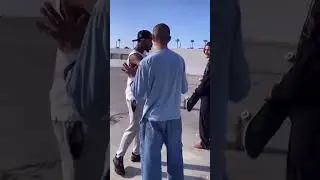 Wannabe Thug Gangster tries to Bully Skaters and gets Knocked Out Beat up.