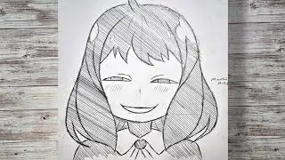 How to Draw Anime Girl Anya Forgerl EasyTutorial Anime Girl Drawing step by step