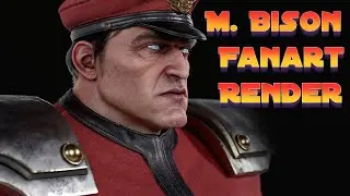 M. Bison Fanart Render.